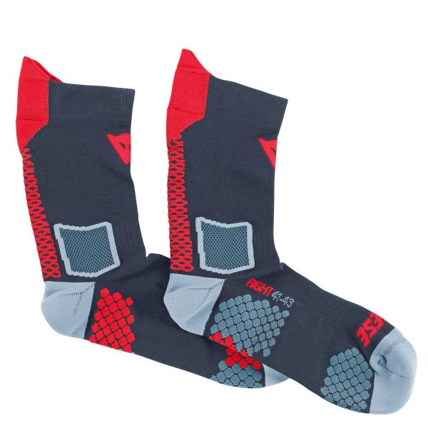 DAINESE D-CORE MID SOCK BLACK/RED-0