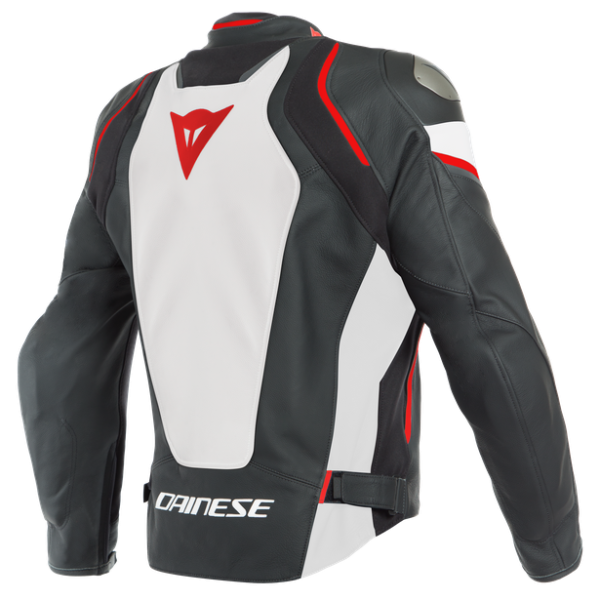 DAINESE RACING 3 D-AIR LEATHER JACKET BLACK/WHITE/RED-3897
