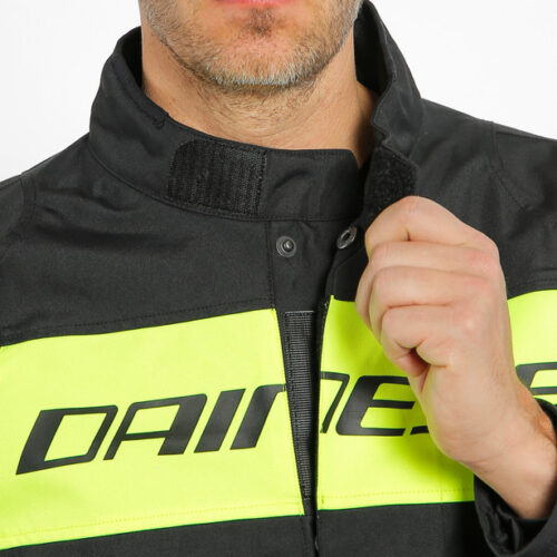 DAINESE SAETTA D-DRY JACKET BLACK/FLUO YELLOW-4001