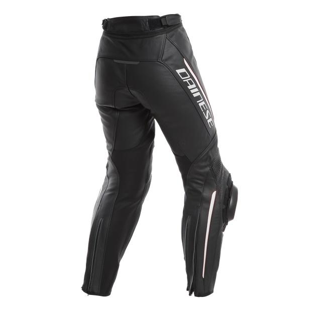 DAINESE DELTA 3 LADY LEATHER PANTS BLACK/WHITE - P&H Motorcycles