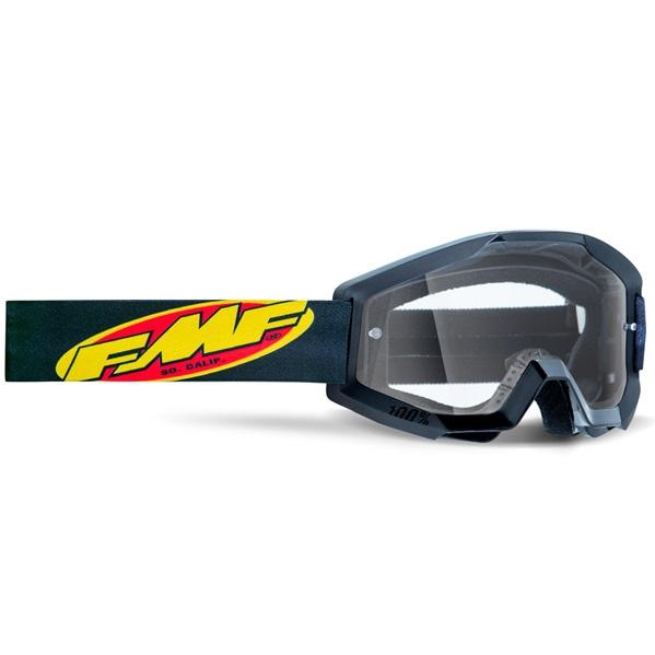 FMF POWERCORE YOUTH GOGGLE BLACK - CLEAR LENS-0