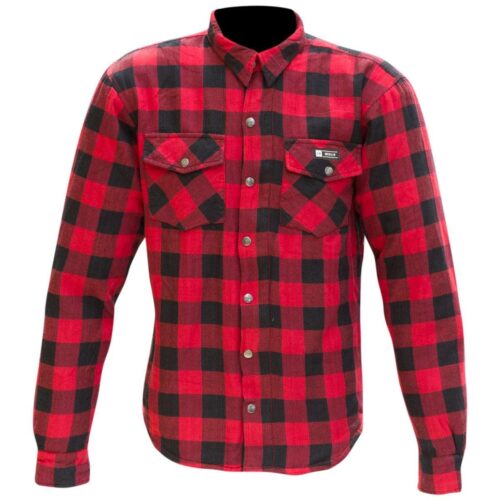 MERLIN AXE RIDING SHIRT BUILT WITH KEVLAR® RED/CHECK-0