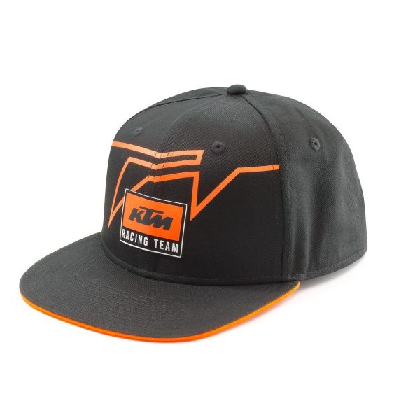 KTM TEAM FLAT CAP BLACK/ORANGE