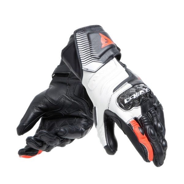 DAINESE CARBON 4 LONG LADY GLOVES BLACK/WHITE/RED