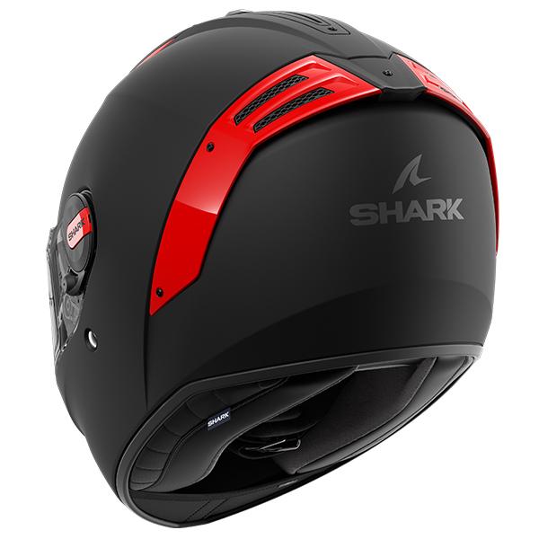 SHARK SPARTAN RS BLANK MATT BLACK/RED KOK
