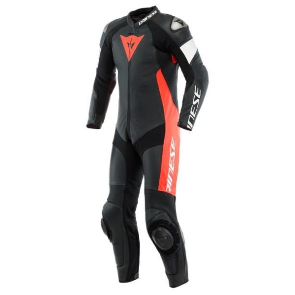 DAINESE TOSA ONE PIECE SUIT BLACK/FLUO RED/WHITE