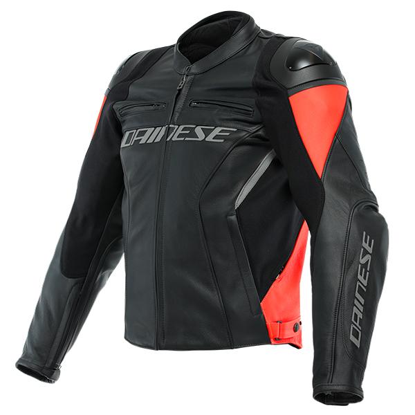 DAINESE RACING 4 JACKET BLACK/FLUO RED