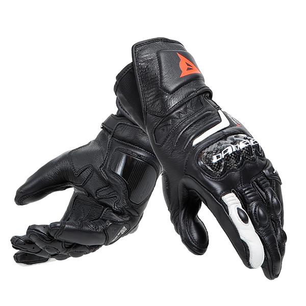 DAINESE CARBON 4 LONG LADY GLOVES BLACK/WHITE - P&H Motorcycles
