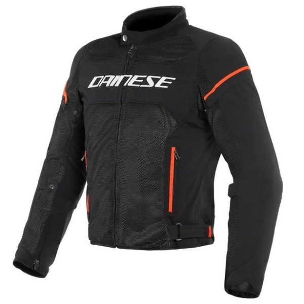 DAINESE AIR FRAME D1 TEX JACKET BLACK/WHITE/FLUO RED
