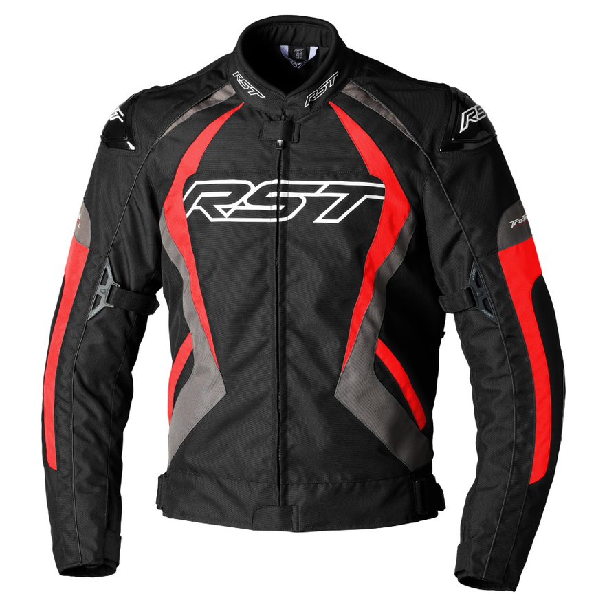 RST TRACTECH EVO 4 TEXTILE JACKET BLACK/FLUO RED/GREY - P&H Motorcycles